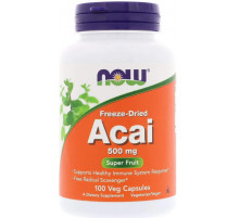 Екстракт ягід асаї Now Foods Acai 500 мг 100 вег капс