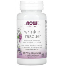 Антиоксиданти проти зморшок Now Food Wrinkle Rescue 60 вег капсул