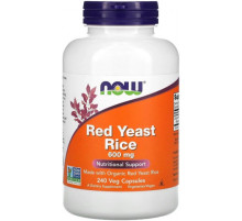 Червоний дріжджовий рис Now Foods Red Yeast Rice 600 мг 240 вег капс