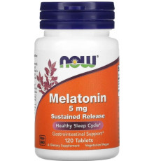 Мелатонін для сну Now Foods Melatonin 5 мг 120 таб