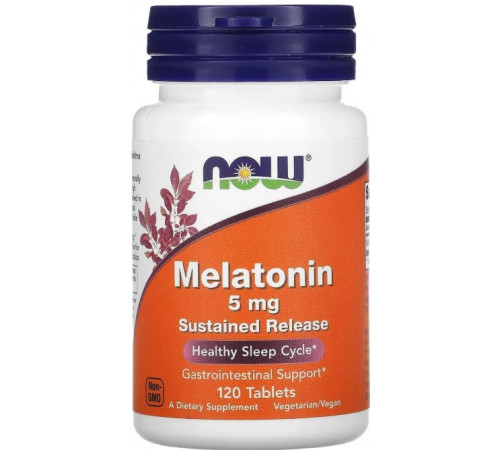 Мелатонин для сна Now Foods Melatonin 5 мг 120 таб