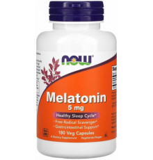Мелатонін Now Foods Melatonin 5 мг 180 вегетаріанських капсул