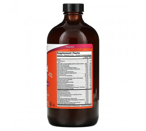Мультивітаміни без заліза Now Foods  Liquid Multi 473 мл апельсин