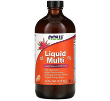 Мультивитамины без железа Now Foods  Liquid Multi 473 мл апельсин