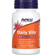 Мультивітаміни та мінерали Now Foods Daily Vits 30 вег капс