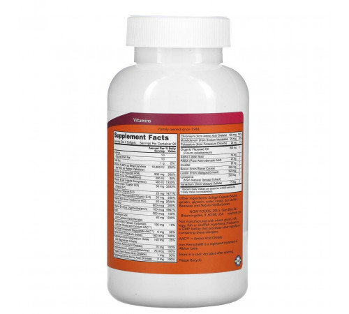 Мультивітаміни Now Foods Liquid Multi Gels 180 гел капс