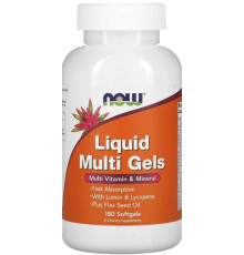 Мультивітаміни Now Foods Liquid Multi Gels 180 гел капс