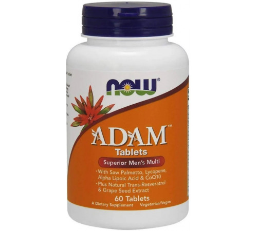 Вітаміни та мінерали для чоловіків Now Foods Adam Men's Multi 60 таб