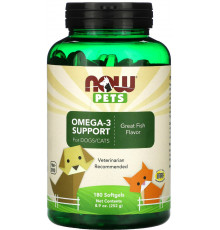 Омега-3 для кошек и собак Now Foods Omega-3 for Dogs/Cat 180 капс