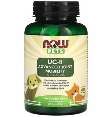 Вітаміни для собак та кішок NOW Foods Pets UC-II Advanced Joint Mobility 60 жев таб