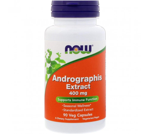 Андрографис Now Foods Andrographis 400 мг 90 вегетарианских капсул