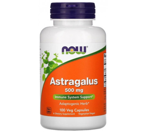 Астрагал, Astragalus, Now Foods, 500 мг, 100 вегетаріанських капсул
