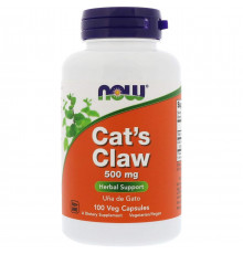 Котячий кіготь Now Food Cat's Claw 500 мг 100 вегетаріанських капсул