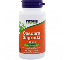 Каскара саграда Now Foods Cascara Sagrada 450 мг 100 капсул