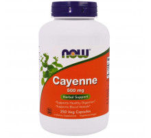 Каєнський перець Now Foods Cayenne  500 мг 250 вегетаріанських капсул