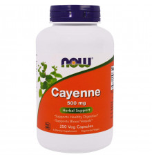 Каєнський перець Now Foods Cayenne  500 мг 250 вегетаріанських капсул