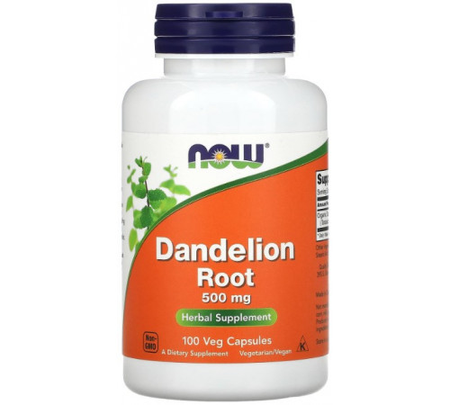 Корінь кульбаби Now Foods Dandelion Root  500 мг 100 вег капсул