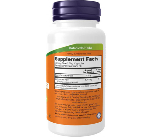 Ехінацея Now Foods Echinacea 400 мг 100 капс