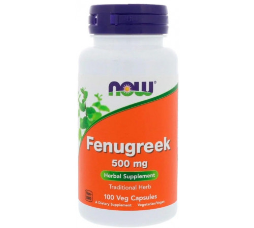 Пажитник Now Foods Fenugreek 500 мг 100 вег капс