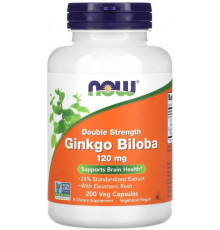 Гінкго білоба Now Foods Ginkgo Biloba 120 мг 200 вег капсул