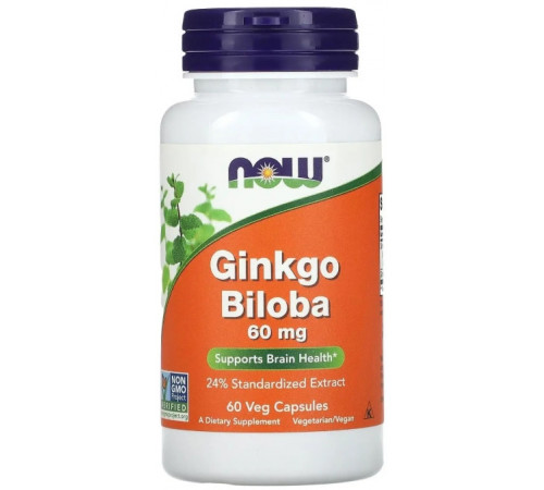 Гінкго білоба Now Foods Ginkgo Biloba 60 мг 60 капс