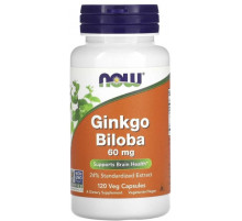Гінкго білоба Now Foods Ginkgo Biloba 60 мг 120 кап