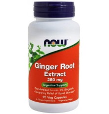 Корінь імбиру Now Foods Ginger Root 250 мг 90 вегетаріанських капсул