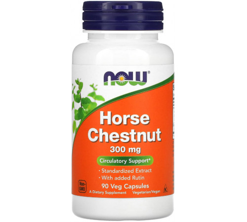 Конский каштан и рутин Now Foods Horse Chestnut 90 капсул