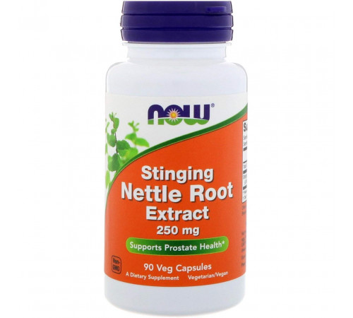 Корінь кропиви Now Foods Nettle Root 250 мг 90 вегетаріанських капсул