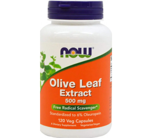 Листя оливи Now Foods Olive Leaf 500 мг 120 капс