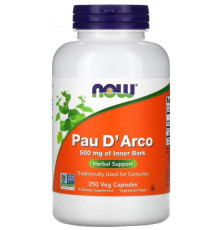 По д'арко (кора мурашиного дерева) Now Foods Pau D'Arco 500 мг 250 вег капс