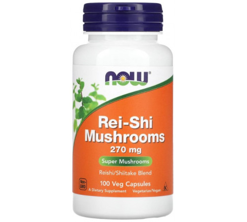 Гриби рейші Now Foods Rei-Shi Mushrooms 270 мг 100 вег капсул
