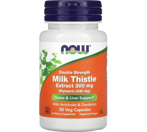 Розторопша Now Foods Milk Thistle  300 мг 50 вег капс
