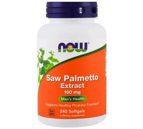 Со пальметто Now Foods Saw Palmetto 160 мг 240 гел капс