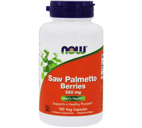 Со Пальметто для здоров'я простати Now Foods Saw Palmetto 550 мг 100 капс