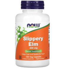 Слизький в'яз Now Foods Slippery Elm 400 мг 100 вегетаріанських капсул