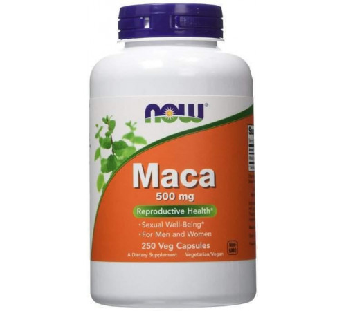 Мака Now Foods Maca 500 мг 250 вегетаріанських капсул