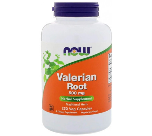 Корінь Валеріани Now Foods Valerian Root 500 мг 250 вег капс