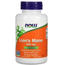 Їжовик гребінчастийї Now Foods Lion's Mane 500 мг 60 капс
