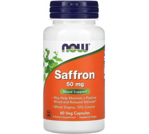 Шафран Now Foods Saffron 50 мг 60 вег капс