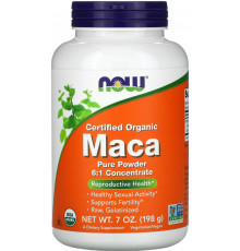 Мака (Maca) корінь, Now Foods,  вегетаріанский порошок 198 г