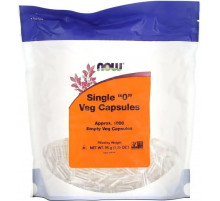Порожні капсули "0" Now Foods Single "0" Veg Capsules 1000 порожніх вегетаріанських капсул