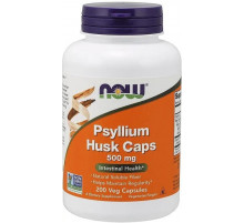 Подорожник (шелуха с семян) псиллиум Now Foods Psyllium Husk 500 мг 200 капс