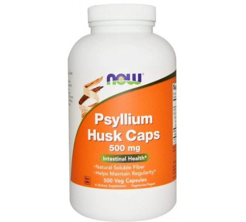 Подорожник (лушпиння із насіння) Now Foods Psyllium Husk 500 мг 500 вег капс