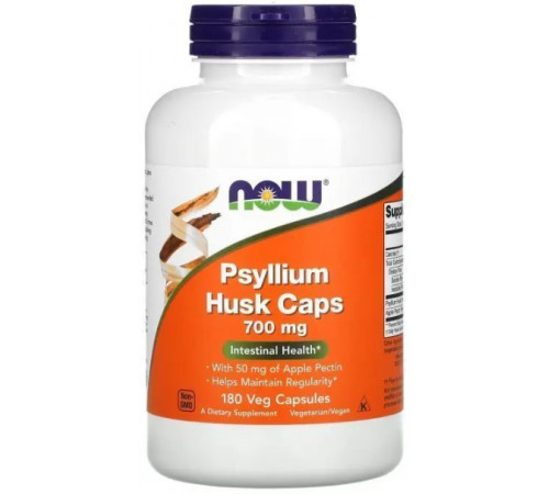 Подорожник псіліум Now Foods Psyllium Husk 700 мг 180 вег капсул