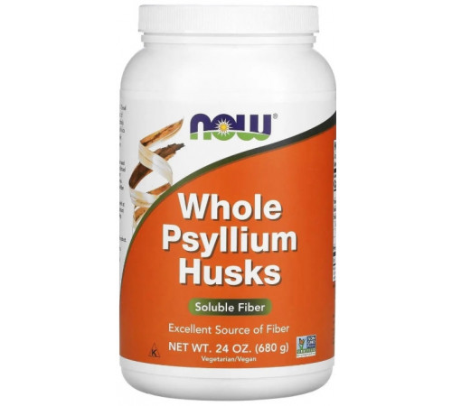 Псиллиум (цельная шелуха подорожника) Now Foods Whole Psyllium Husks 680 г