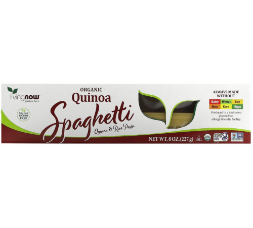 Спагеті з кіноа Now Foods Quinoa Spaghetti 227 грам