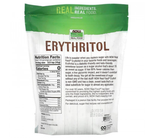 Еритритол Now Foods Erythritol 1134 грам