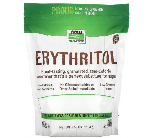 Еритритол Now Foods Erythritol 1134 грам