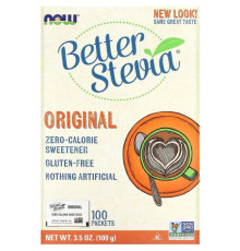 Стевія Now Foods BetterStevia 100 пакетів 100 грам